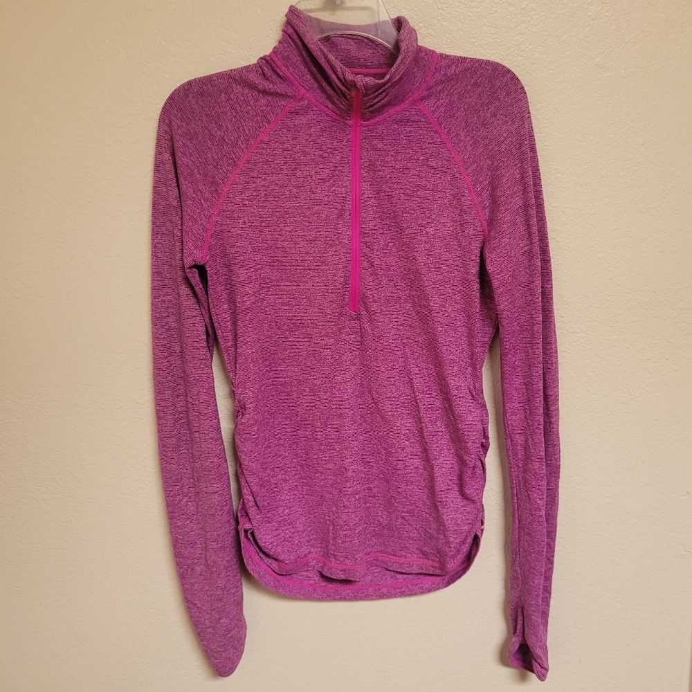 Lucy Pink Quarter-Zip Active Top